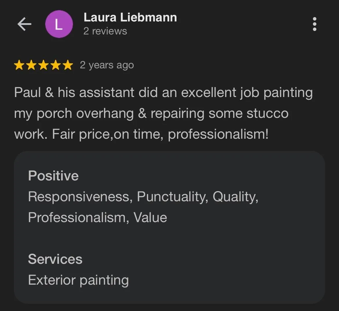 Interior painting project