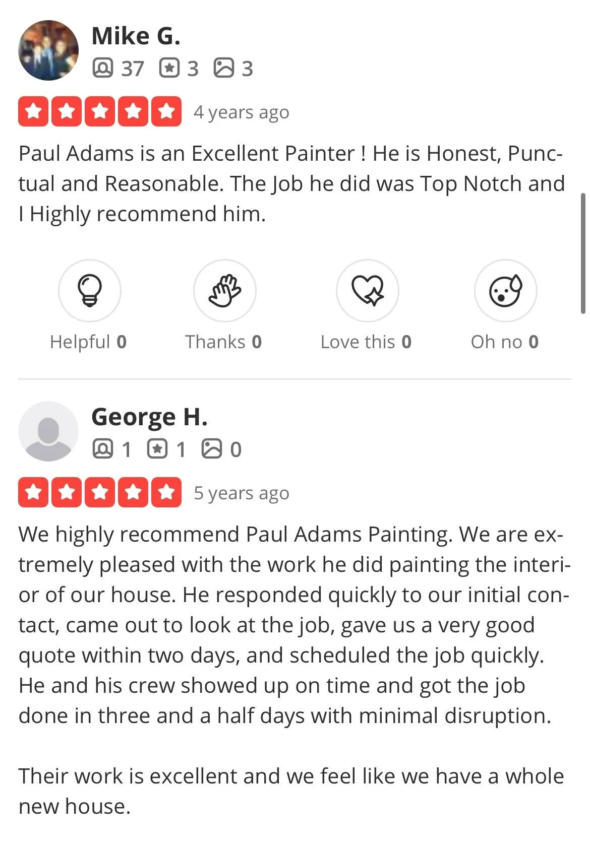 Exterior painting project