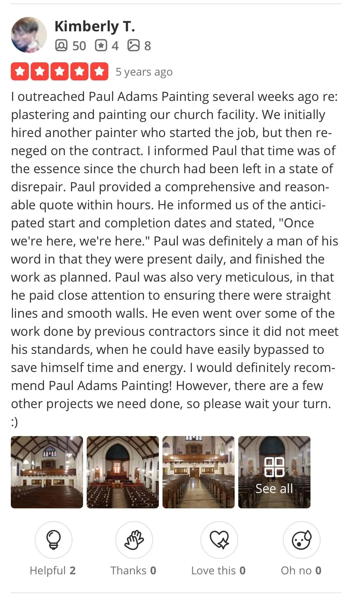 Adams Painting at work in Pittsburgh