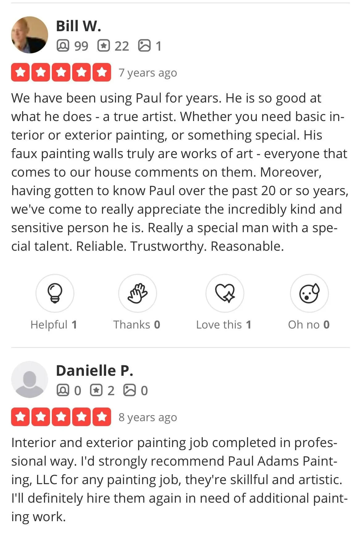 Residential painting project